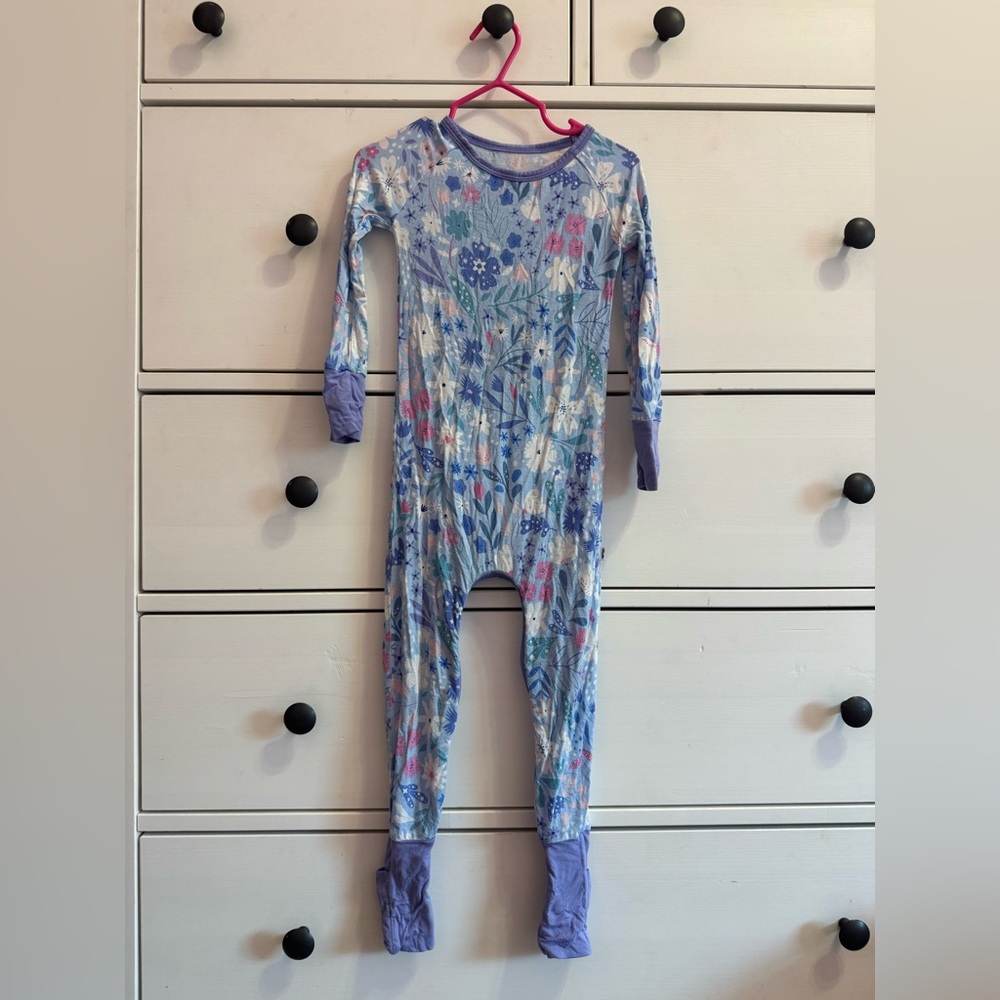 Little Sleepies Magical Meadows Winter Floral 2T crescent zippy